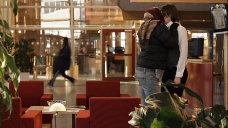 Hotellobby i egna kortfilmen Shoelace surprise. 